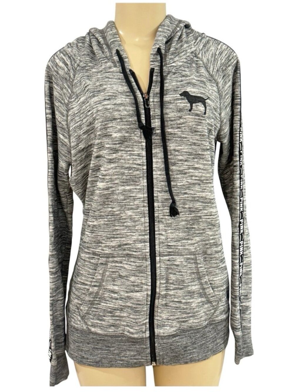 Victoria’s Secret Pink Hoodie Small Gray Activewear Loungewear Fall Preppy Logo